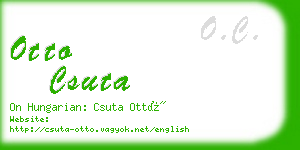 otto csuta business card